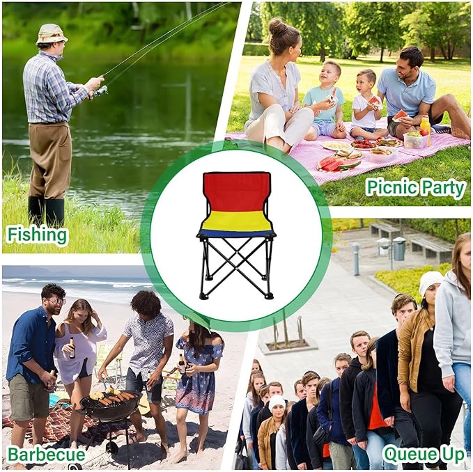 DOMIKING Austronesian Flag Kids' Portable Camping Chairs for Outdoor Lawn Chair with Carry Bag Folding Chair for Camping Hiking Travel