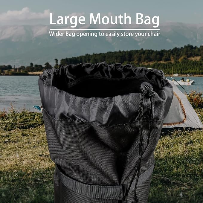 Xxerciz Foldable Camp Chair Replacement Bag Carrying Bag Large Mouth Bag with Shoulder Strap for Outdoor Camping Heavy Duty Large Storage Folding Chair Bag 48 inches (Chair is not Included)