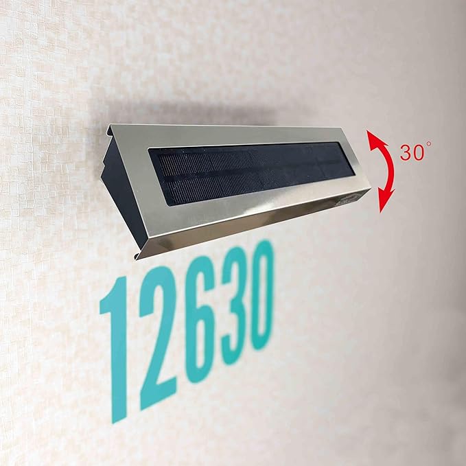 Solar Lights Outdoor for House Numbers - Outdoor Solar Light for Address Sign Plate - Wall Light for HomeGardenPatio and Yard