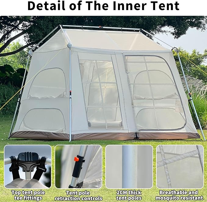 Tent for Camping 3-6 Person Family Tents with Spacious Interior Waterproof Tent with Carry Bag for Family Camping Traveling Hiking Picnic