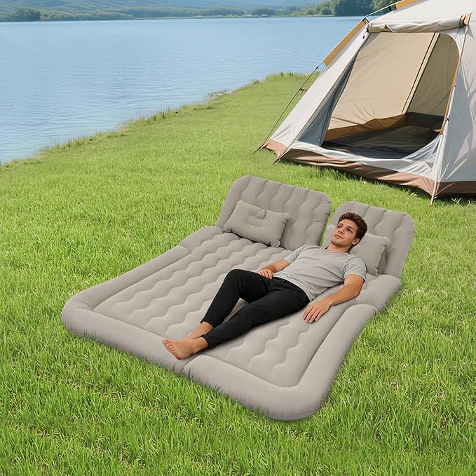 Inflatable Bed Mattress Car Truck SUV Back Seat Sleeping Beds W/Air Pump Set