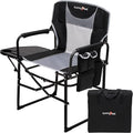 SUNNYFEEL Camping Directors Chair Heavy DutyOversized Portable Folding Chair with Side Table Pocket for Beach FishingTripPicnicLawnConcert Outdoor Foldable Camp Chairs