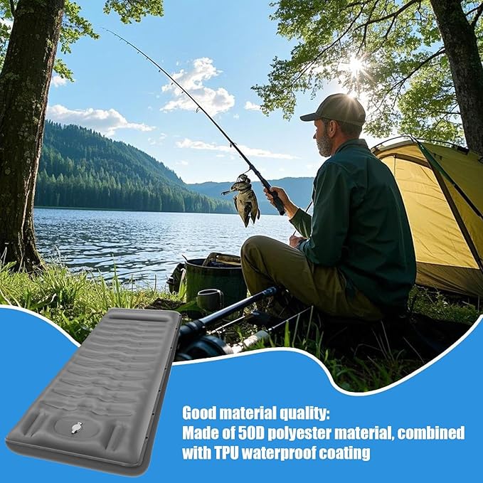 Camping MattressBuilt-in Foot Pump Waterproof Outdoor Gear | Camping Mattress Padfor Backpacking Tent Hiking Traveling Beach