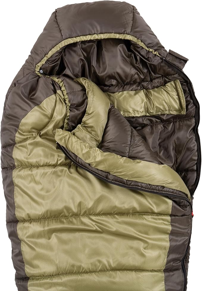 Coleman North Rim 0°F Big &amp Tall Sleeping Bag Cold-Weather Mummy Sleep Sack with No-Snag Zipper &amp Adjustable Hood for Warmth &amp Ventilation Large Camping Sleeping Bag