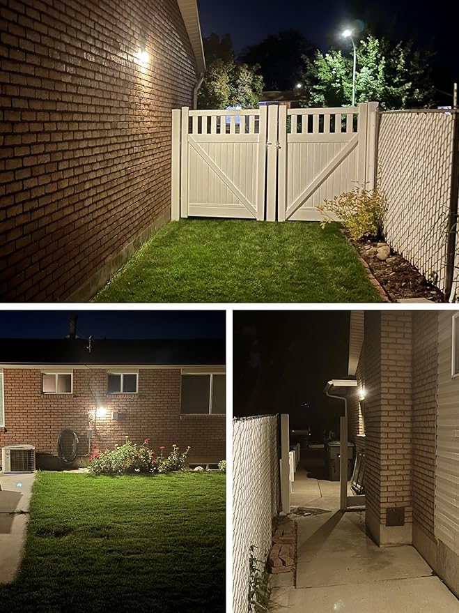 LANSOW Solar Motion Lights Outdoor 6 Pack 188 LED/3 Modes Motion Sensor Outdoor Light IP65 Waterproof 270° Lighting Solar Powered Security Flood Lights for Outside Yard Garden Wall(Warm White)