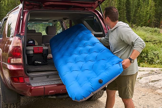 Sierra Designs Queen &amp Single Camping Air Bed Mattress for Car Camping Trave and Camp (Pump Included)