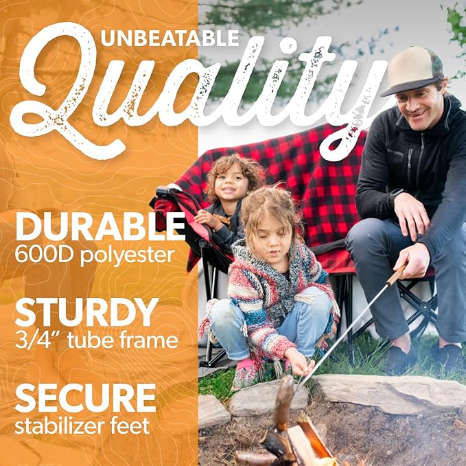 Kuma Outdoor Gear Bear Buddy/Double Chair with Carry Bag Ultimate Portable Luxury Outdoor Double Camping Chair for Glamping Sports &amp Outdoor Adventures (Realtree)