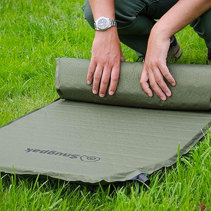 Snugpak Basecamp Ops Self Inflating Maxi Mat with Non-Slip Bottom Olive