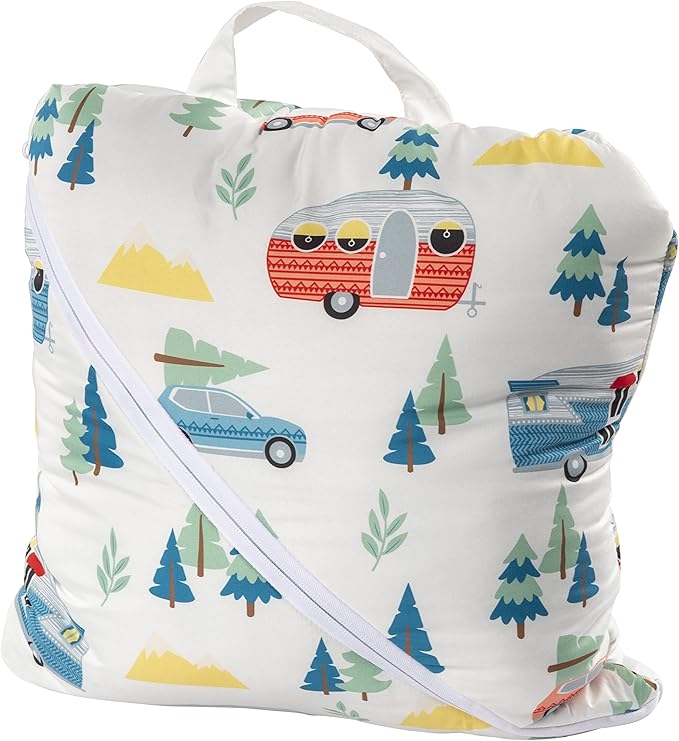 Thomas Payne Children’s Road Trip Sleeping Bag for Camping and Sleepovers with Durable Material Zippered Closure Built-In Carrying Tote Machine Washable Dryer Safe - 2022107837