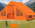 Inflatable Camping Tent2/4/6/8 Person Glamping Inflatable Tents with Awning Quick Setup Blow Up Tents with Pump Waterproof Oxford Inflatable House for Camping Air Glamping Hot Tents for Adult