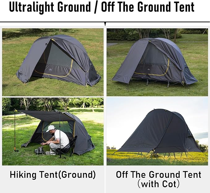 iClimb 1 Hooded 3M Thinsulate Insulation Warm Blanket and 1 Ultralight 4 Season Solo Tent Bundle Ultralight Compact for Adults Outdoor Camping Backpacking Hiking