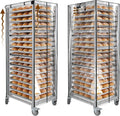 Speed Bun Pan Sheet Rack Cover with ZipperFit 20 Tier Commercial Bread Rack Cover for Bakery Racks23x28x61 Clear PVC Waterproof &amp Dust proof Cover with Breathable Mesh Vent