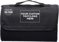 DISCOUNT PROMOS Custom Roll Up Picnic Blankets Set of 10/50/100 Personalized Bulk Pack Great for Camping Picnic Beach Sports Outdoor Activities - Black