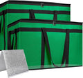 Bodaon Large 2-Pack Insulated Food Delivery Bag With Hard Bottom XXXL Grocery Shopping/Catering/Bags Rideshare Delivery Bag Cold/Hot Styrofoam Carrier for Travel/Car