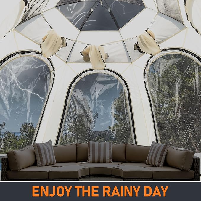 Transparent Rainfly Replacement for AYAMAYA Screen Tent to Make a Bubble Tent Weather Proof Pod - You can Enjoy The Rainy Days!