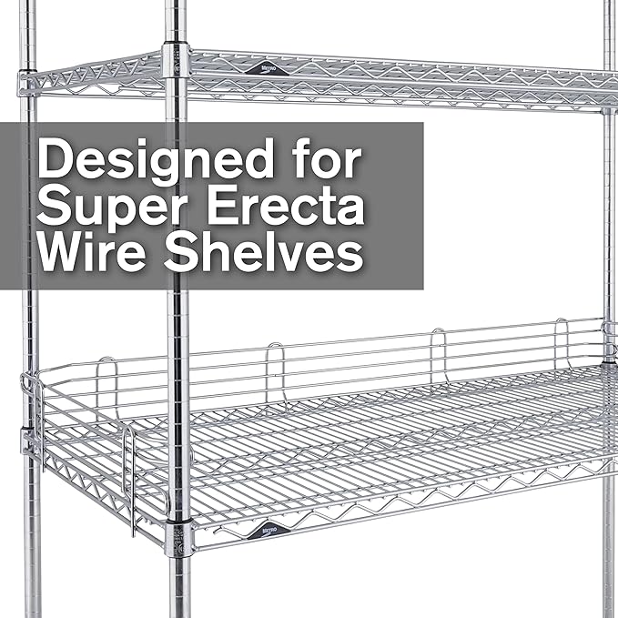 Metro L24N-4C Super Erecta 4 High Stackable Ledge for Wire Shelving Chrome 24