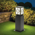 Landscape Path Lights 24 IP65 Waterproof Bollard Lights Heavy Duty Steel Stable Widened Base E27 Lamp Holder Modern Outdoor Path Lights Bollard for Lawn Patio Courtyard Driveway Cross 1pack