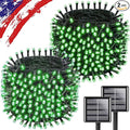 Upgrade Solar String Lights for Outside 2 Pack Total 180FT 500LED String Lights Outdoor with 8 Modes IP65 Waterproof Outdoor Solar Twinkle Lights Garden Tree Party Christmas Decorations Green