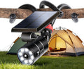 Solar Motion Sensor Flood Lights Solar Motion Sensor Security Camping with Flexible Tripod 1400LM Aluminum Waterproof Spotlights for Camping Fence &amp Patio 9W (130W Eqv.)