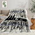 Camping Blanket Camping Lovers Gift Ideas for Men or Woman Campsite Outdoors RV Hiking Travel Throw Blanket for Sofa CouchSuper Soft Flannel Blankets Gifts for Bed Camper Outdoor50x60