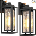 WIHTU Motion Sensor Exterior Porch Light Fixtures Water Ripple Outdoor Wall Lantern 2 Pack Sensor Wall Sconce Lights Waterproof Outside Lantern Lamp Porch Lamp for Garage Doorway(Bulb Included)