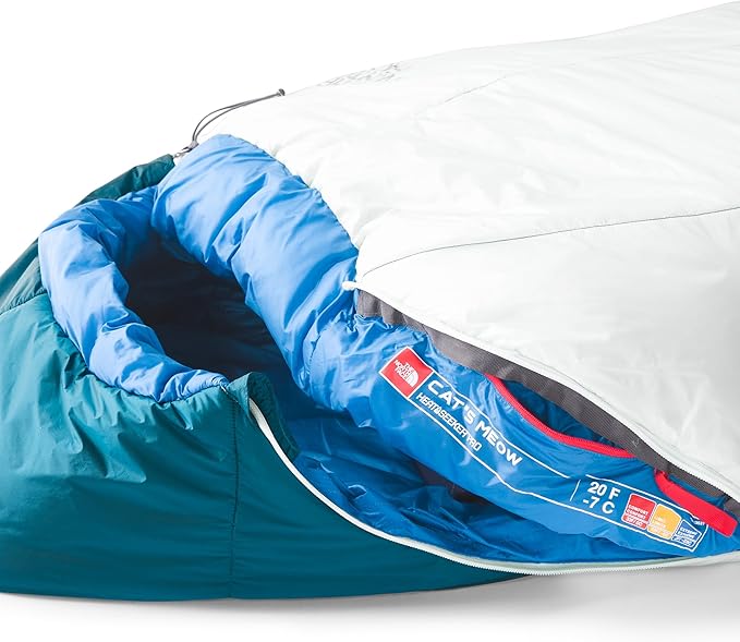 THE NORTH FACE Cat's Meow 20F / -7C Backpacking Sleeping Bag | Water Repellent 2/3 Zip Opening Includes Stuff Sack
