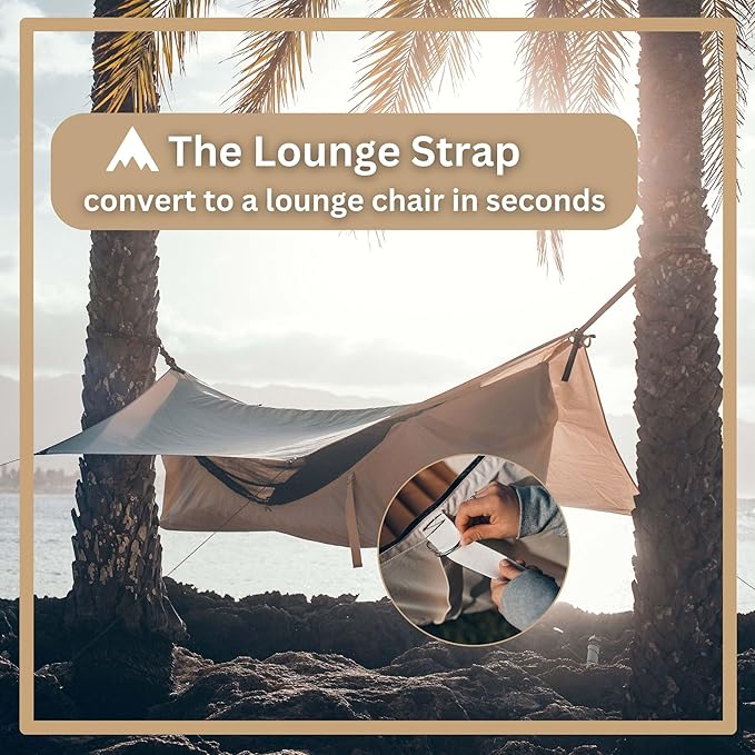 Haven Tents Lay Flat Hammock Tent - Waterproof Camping Hammock with Mosquito Net Insulated Pad and Rainfly - Haven Tent Haven XL Haven Safari