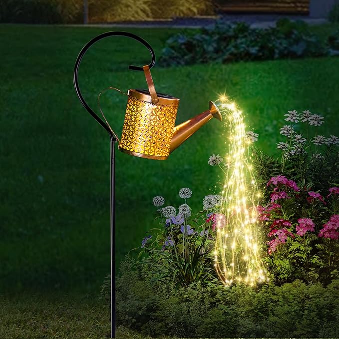 Solar Watering Can Light - Solar Yard Decorations OutdoorGarden Decor Lights for YardIP65 Waterproof Hanging Lantern LightsOutside Garden Flower Bed Decor Light for Moms Birthday