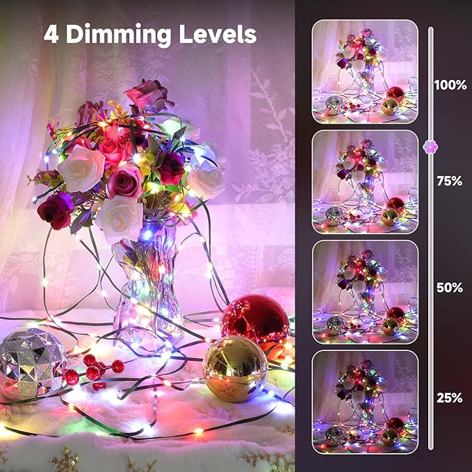 Mlambert 1500 LED Christmas Lights 492FT Outdoor Waterproof Dimmable Fairy Lights with Remote 8 Modes Indoor Lighting for Holiday Décor Multicolor