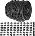 1000FT C7 Light String Christmas Stringer E12 Christmas Sockets 12 Spacing C7 Stringer Set Green Outdoor String Light for Wedding Patio Event Lighting Decor Black Wire