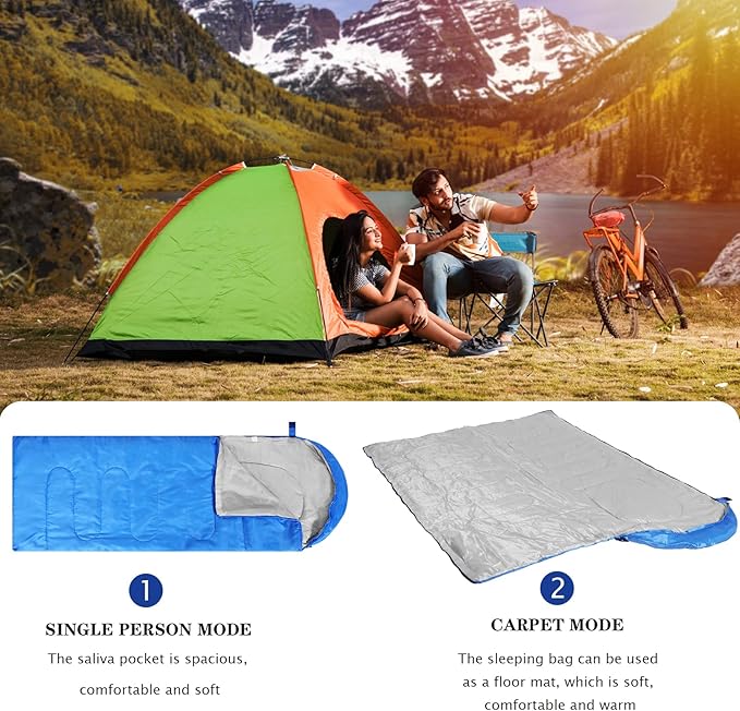 Junkin 12/36 Pcs Camping Sleeping Bag Bulk for Adults Homeless 4 Season Cold Warm Weather Sleeping Bags Waterproof Lightweight with Compression Sack for Hiking Travel Outdoor