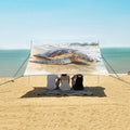 ALAZA Watercolor Seaturtle on Beach Beach Tent Sun Shelter UPF50+ Protection Beach Shade Canopy w/ 4 Sandbags for Outdoor Camping Fishing Backyard Fun Picnic 10x9 ft