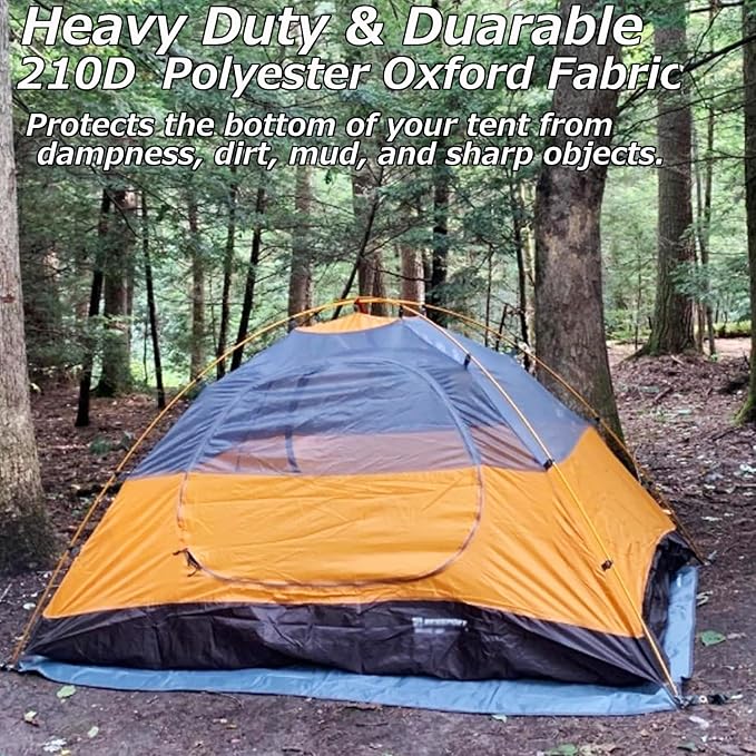 Farfly Tent Footprint Waterproof PU 3000 Easy Set up Heavy Duty Ultralight Tent Footprint for CampingHiking Backpacking Hammock Beach Grey