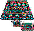 Southwestern Native American Indian Aztec Ethnic Waterproof Outdoor Picnic Blanket Sandproof Beach Mat for Camping Hiking Grass Travelling