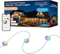 Enbrighten Vibe Eternity Accent Permanent Outdoor Lights for House 100ft 24 RGBWIC LEDs Wide Spacing 94lm Tunable White Everyday Eave Lighting Smart App Works with Alexa Google Home 85713