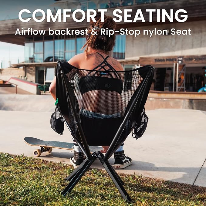 Sitpack Campster 2.0 Ultra Lightweight Backpack Chair with 5s Folding Small Compact Portable Hiking Chairs with Bottled Sized for Camping Outside Climbing Beach Fishing