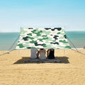 Black Green Teal Graffiti Camping Sun Shelter Beach Tent Portable Beach Sun Shade Outdoor Canopy for Camping Trips Fishing Picnic