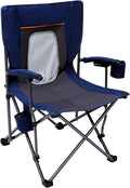 PORTAL Folding Camping Chair Comfortable Portable Lawn Chairs Lightweight Foldable Outdoor Camp Chair for Adults Supports up to 300 lbs Blue