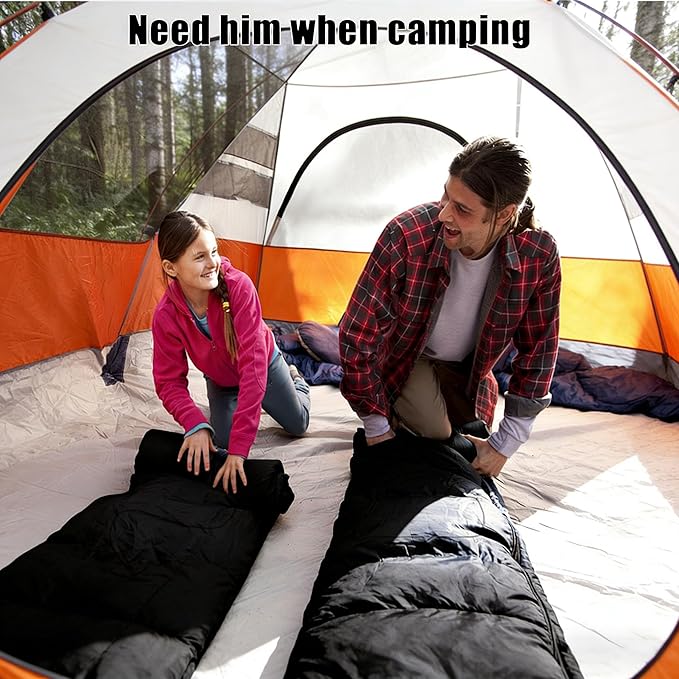 SNZ All-Season Lightweight Sleeping Bag - Mummy Camping Sleeping Bag for Adults &amp Kids Camping Essentials Warm &amp Cold Weather for Hiking Backpacking