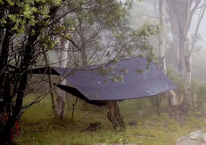 Hammock Bliss Extra Large Rain Fly - Waterproof Tent Tarp Rain Fly and Hammock Shelter to Cover Your Hammock &amp Your Gear – Massive Coverage to Make Hammock Camping A Dry Rain Free Experience