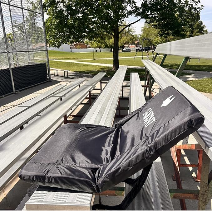 Stadium Seat with Back and Cushion: Regular 23” bleacher Chairs Stadium Chairs on Hard Benches. Recommended for Extra Space Comfort a Premium Chair for Bleachers
