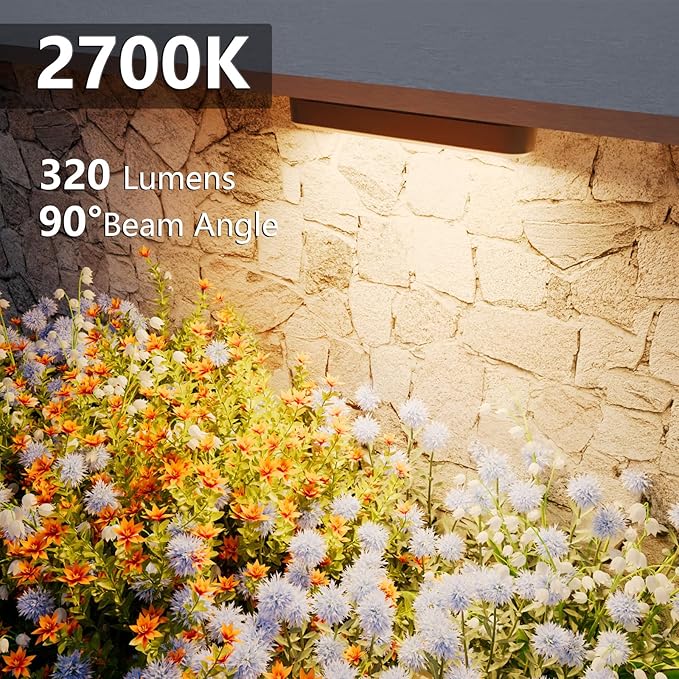 VOLISUN 7 Inch Retaining Wall Lights IP67 Waterproof Hardscape Lighting Cuttable Low Voltage Lighting 12V Paver Lights 2.8W Outdoor Step Landscape Lights 2700K Soft White (12 Pack)