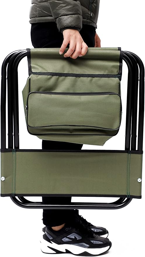 4-Piece Folding Outdoor Chair with Storage Bag Portable Chair for Indoor Outdoor Camping Picnics and FishingGreen