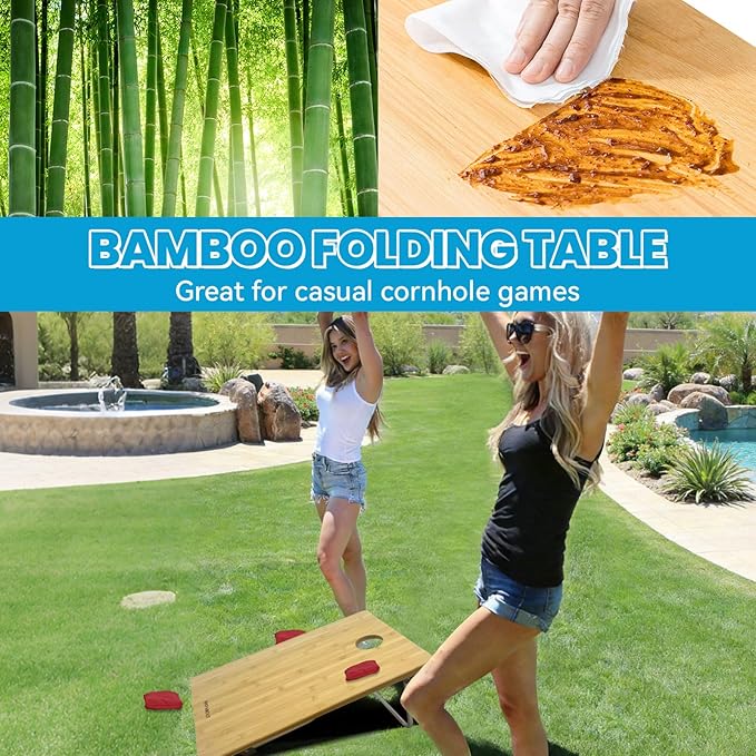 2 Pack Low Backpack Beach Chair with Folding Bamboo Table for Adults 5-Position Lay Flat Reclining Chair Lightweight with Cooler Bag Supports 265 lbs