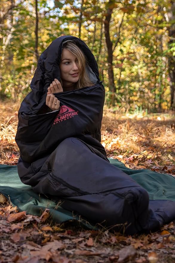 Trail Maker Bulk Sleeping Bags Mummy Style (10 Pack)32 Degree Cold Weather Hooded Sleeping Bags for Adults Homeless Camping Indoors Outdoors