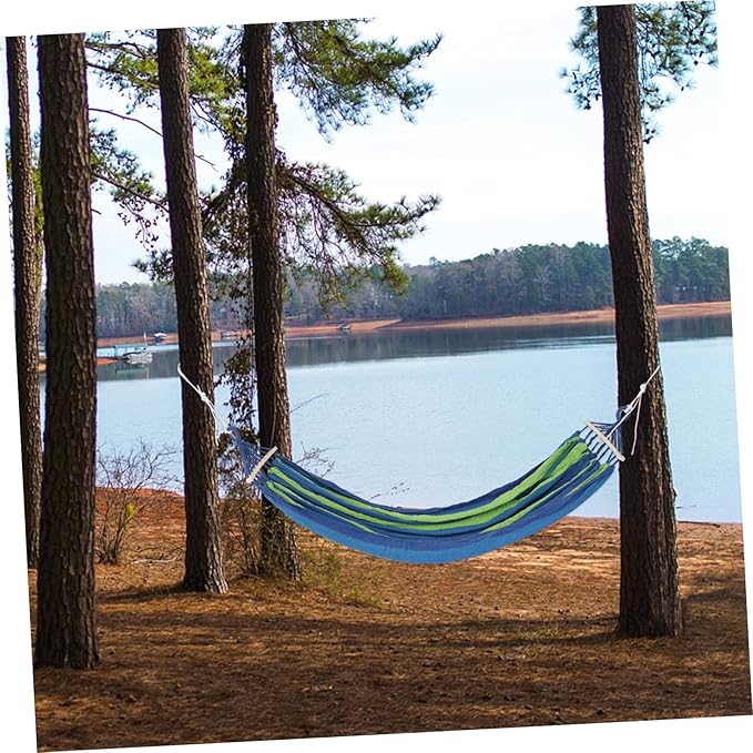 150kg Anti Hanging Hammock Durable Canvas Double Hammock for Outdoor Camping Portable Design with High Load Capacity for Garden and Travel