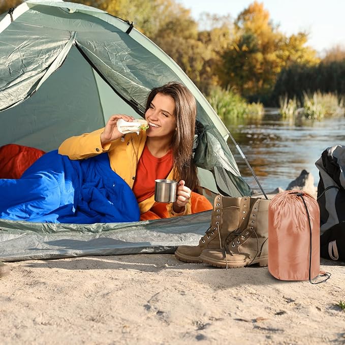 Tudomro Camping Sleeping Bag for Adults Lightweight Packable Waterproof Camping Gear Equipment to Keep Warm for Outdoor Backpacking Hiking Travel