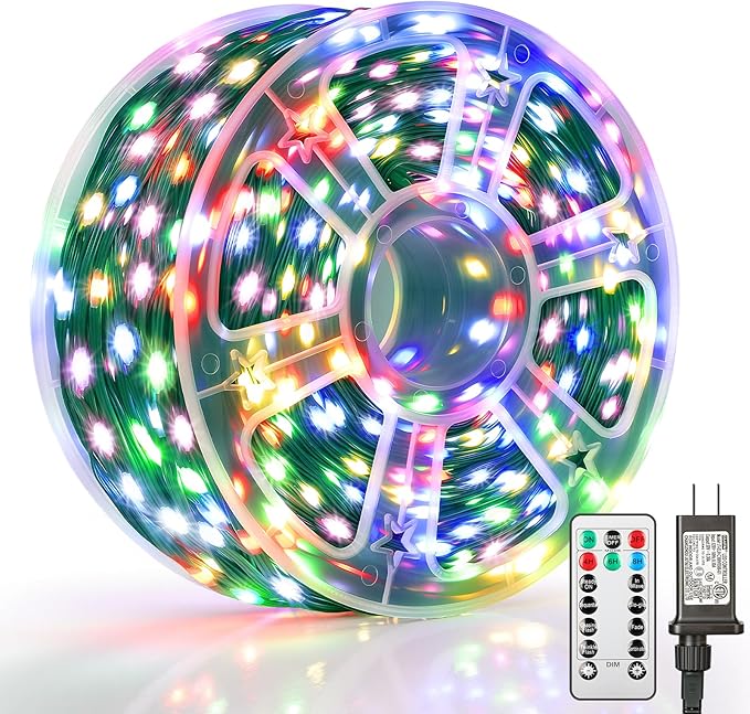 Mlambert 1500 LED Christmas Lights 492FT Outdoor Waterproof Dimmable Fairy Lights with Remote 8 Modes Indoor Lighting for Holiday Décor Multicolor