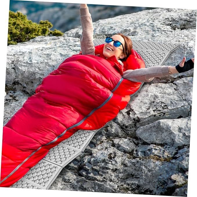 Folding Camping Mat Egg Crate Sleeping Pad Waterproof Foam 186x60cm Portable Insulated Thermal Pad for Outdoor Backpacking and Camping