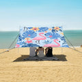 Flamingo Leaves Camping Sun Shelter Beach Tent Portable Beach Sun Shade Outdoor Canopy for Camping Trips Fishing Picnic